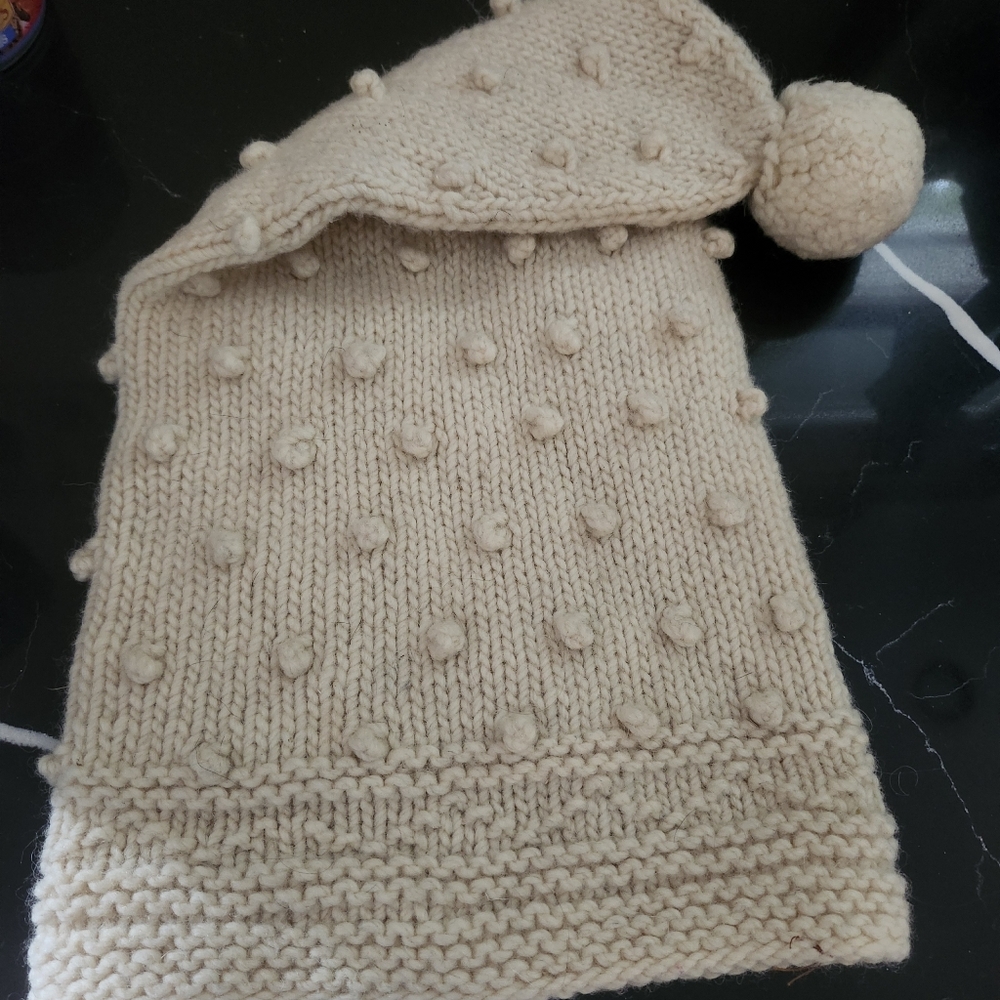 Vintage Wool Handknit Ski Board Hat